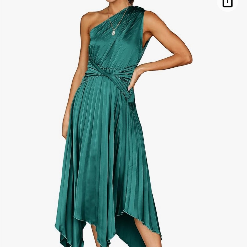 ANRABESS satin midi dress